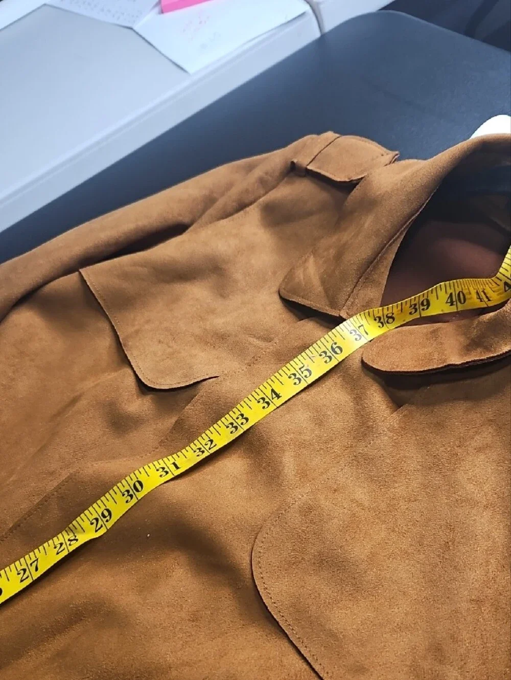 Forever 21 Womens Suede Long Trench Coat in Brown - Picture 6 of 9